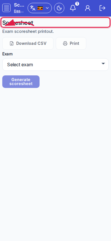 Scoresheets step 5 mobile