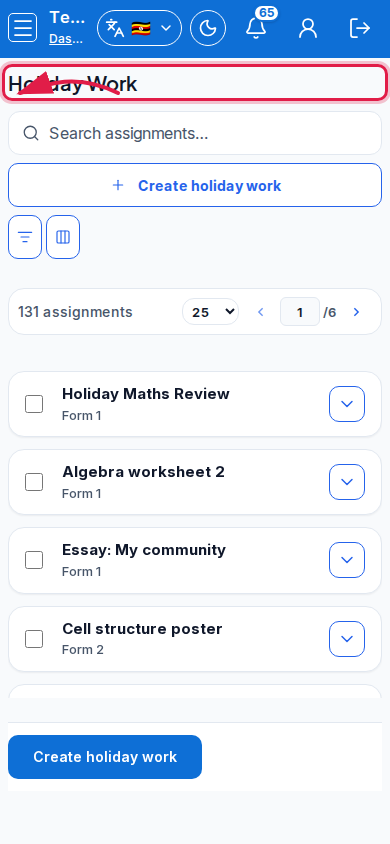 Holiday Work step 3 mobile