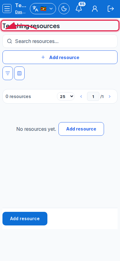 Teaching resources step 5 mobile